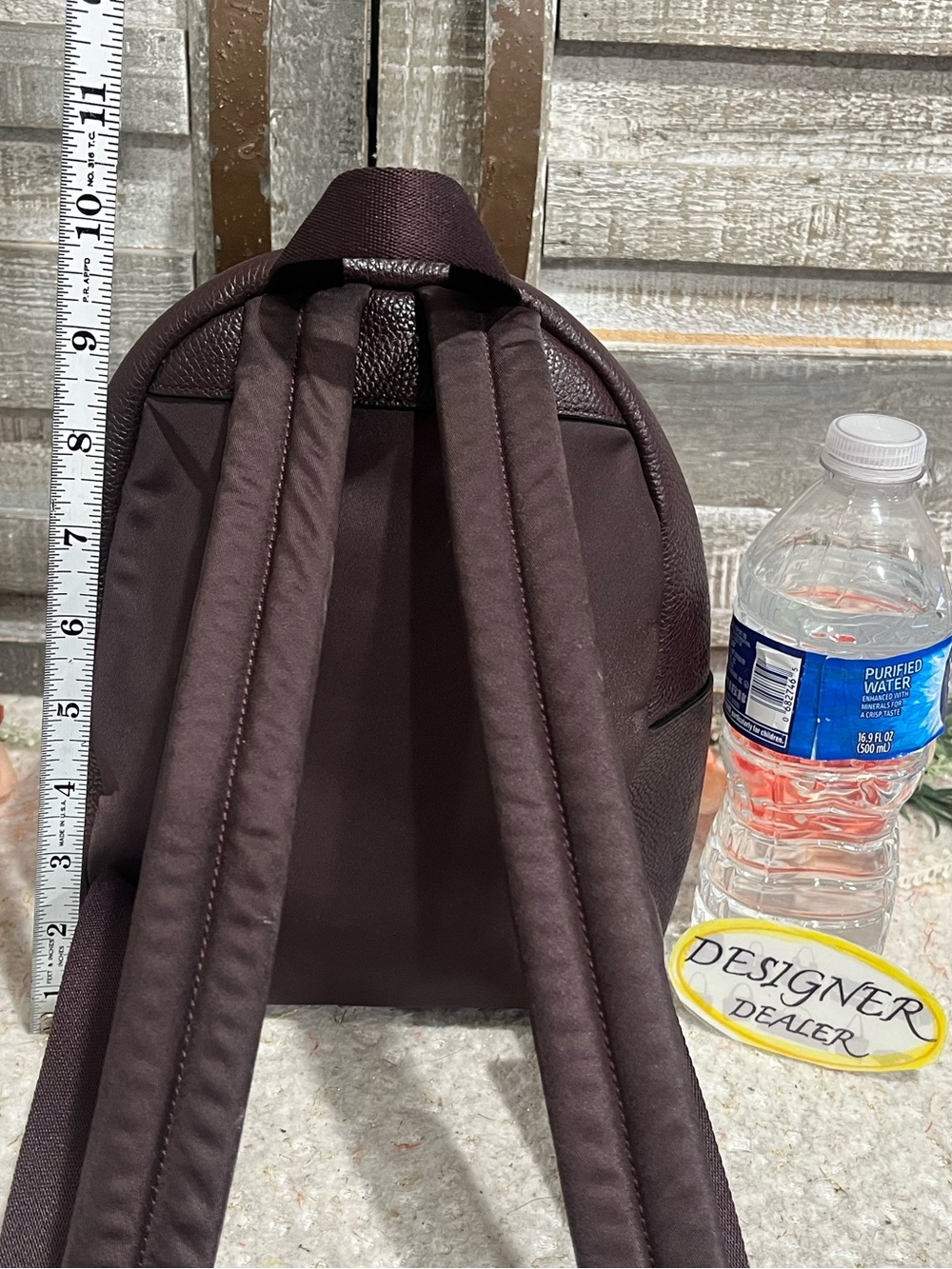 COACH Charlie Mini Leather Backpack Dark Burgundy EUC! 38263 - Picture 6 of 11